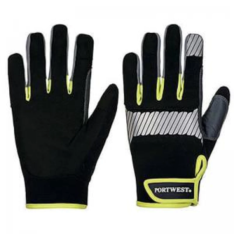 Image of Portwest PW3 General Utility Work Gloves A770BKYXL Colour: Black / Yellow