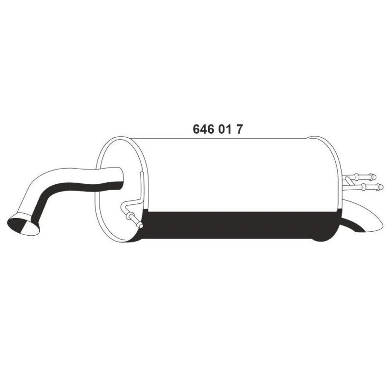 Image of ERNST 646017 Rear silencer End Silencer (3437)