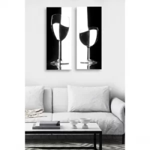 Image of MDF0093 Multicolor Decorative MDF Painting (2 Pieces)