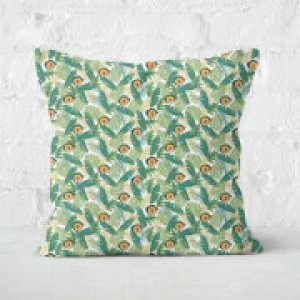 Image of Green Jurassic Park Square Cushion 40x40cm - 50x50cm - Soft Touch