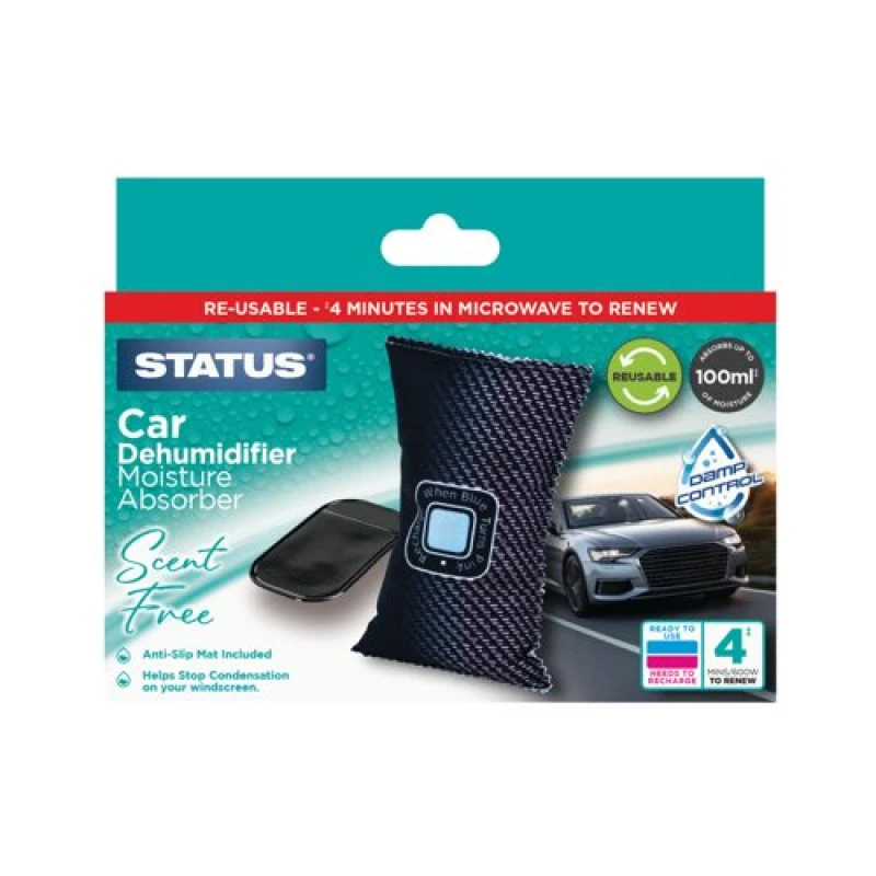 Image of Status Status Scent Free Reusable Car Dehumidifier Black DEHUMIDCARSF1 DEHUMIDCARSF1