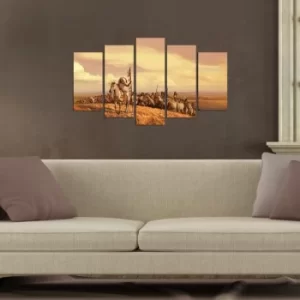 Image of 5NTVMDF-2 Multicolor Decorative MDF Painting (5 Pieces)