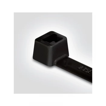 Image of Hellermann Black Cable Tie 390mm x 4.6mm T50L Pk 100 Connect 30267