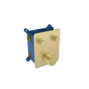 image of Brushed Gold Push Button 2 Function Shower Valve - Vance