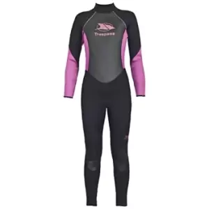Image of Trespass Womens Aquaria Long Wetsuit Black/Pink Large