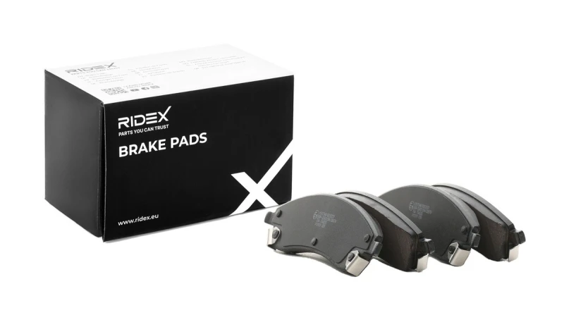 Image of RIDEX 402B0950 Brake pad set Front Axle, with acoustic wear warning Brake Pad Set,disc brake (402)