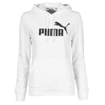 Puma ESS LOGO HOODY TR womens Sweatshirt in White - Sizes L,M,S,XL,XS