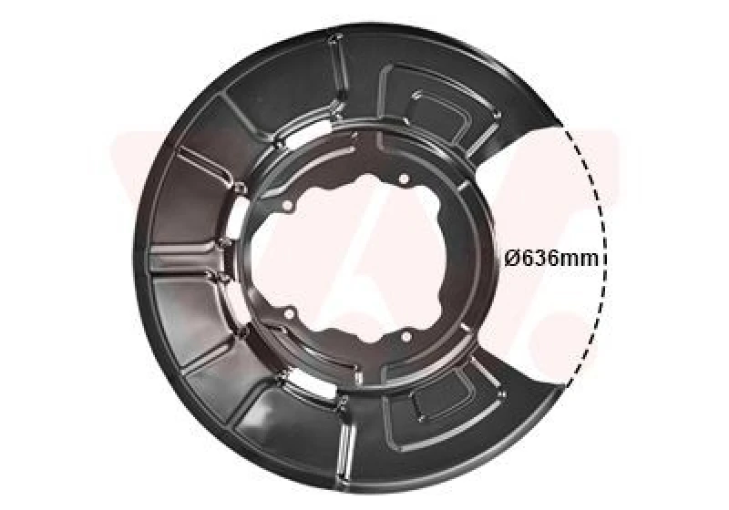 Image of VAN WEZEL Brake disc backing plate VAN WEZEL 0687373