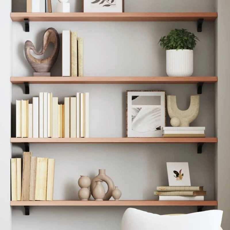 Image of VIDAXL Vidaxl - Wall Shelf Light Brown 100x20x2cm Treated Solid Wood Oak 8720845813987