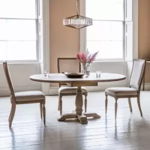 Image of Crossland Grove Bilbao Round Extending Dining Table Natural 1650X1200X750mm