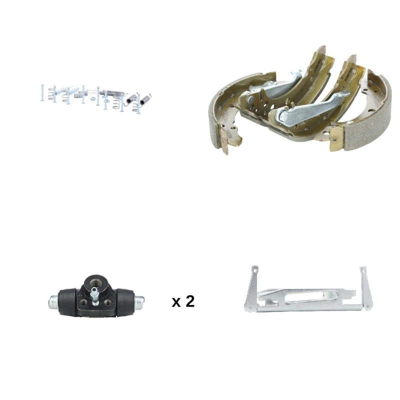 Image of RIDEX 3859B0154 Brake Set, drum brakes Rear Axle, with accessories Brake Set,drum brakes (3859)