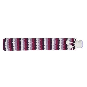 Image of Extra Long Hot Water Bottle - Purple Chevron