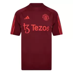 Image of adidas Manchester United Training Shirt 2023 2024 Adults - Red