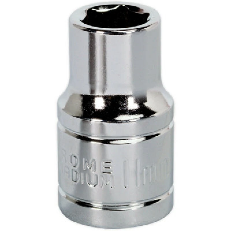 Image of Loops 11mm Chrome Plated Drive Socket - 1/2" Square Drive - High Grade Carbon Steel Metallics