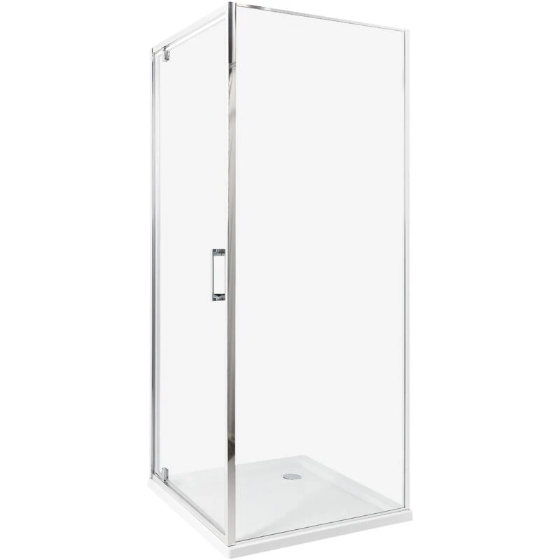Image of Beliani Shower Enclosure Darli 700 X 700 X 1850 mm Silver