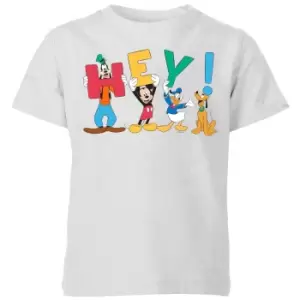 Image of Disney Mickey Mouse Hey! Kids T-Shirt - Grey - 11-12 Years