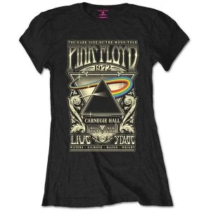 Image of Pink Floyd - Carnegie Hall Poster Womens Large T-Shirt - Black
