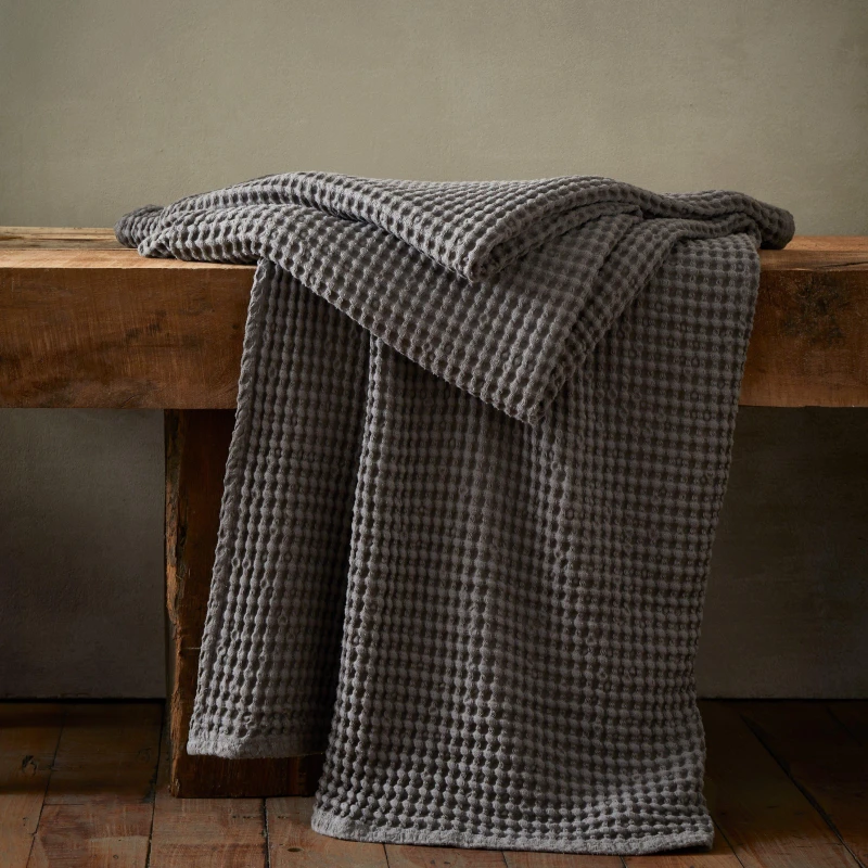 Image of Pineapple Elephant Jaipur 150cm x 200cm Waffle Throw Grey