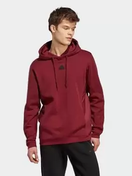 Image of adidas Sportswear City Escape Hoodie - Brown, Burgundy, Size L, Men