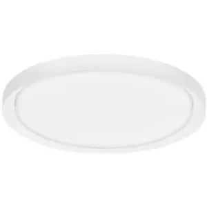 image of Merano - Beaumont 56cm Integrated LED Semi Flush Light Metal, Matt White Outside Matt White Inside LED 50W 2750Lm 3000K