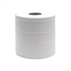 Image of Value Maxima Mini Centre Feed Roll 1Ply White (Pack 12)