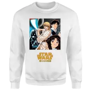 image of Star Wars Manga Style Sweatshirt - White - M