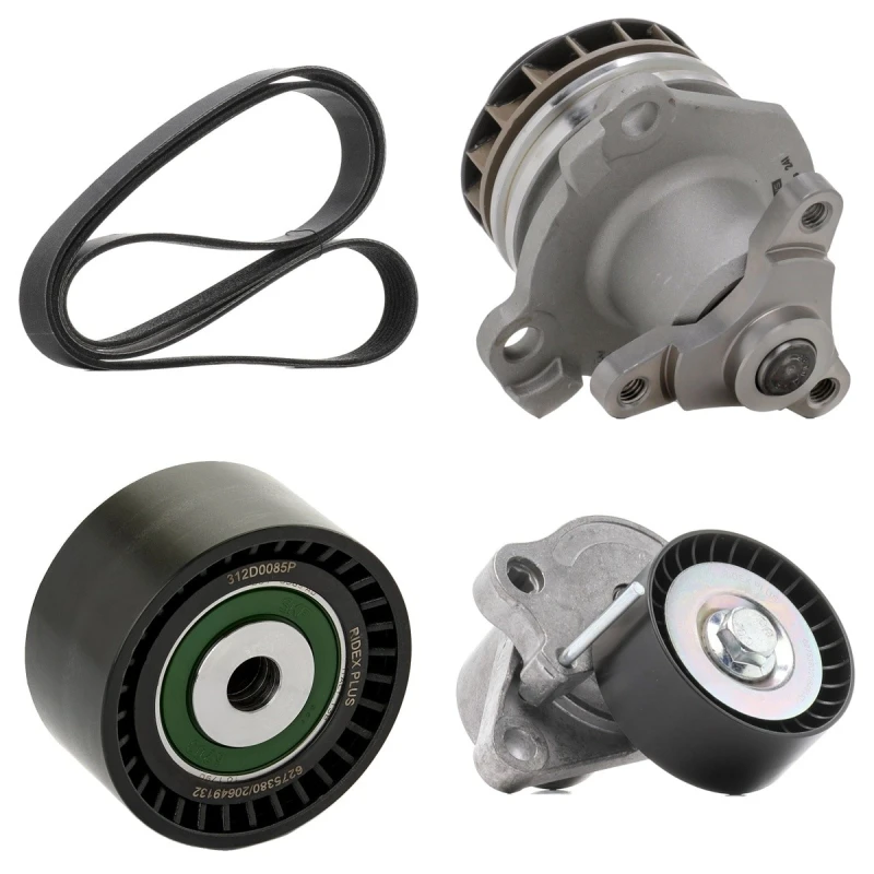 Image of RIDEX PLUS 4172P0097P Water Pump + V-Ribbed Belt Kit Water Pump + V-Ribbed Belt Kit (4172)
