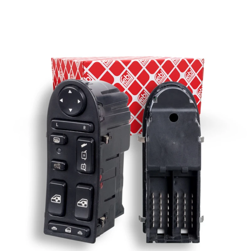 Image of FEBI BILSTEIN 104668 Switch, window winder with control light, Driver side Switch,window winder (1761)
