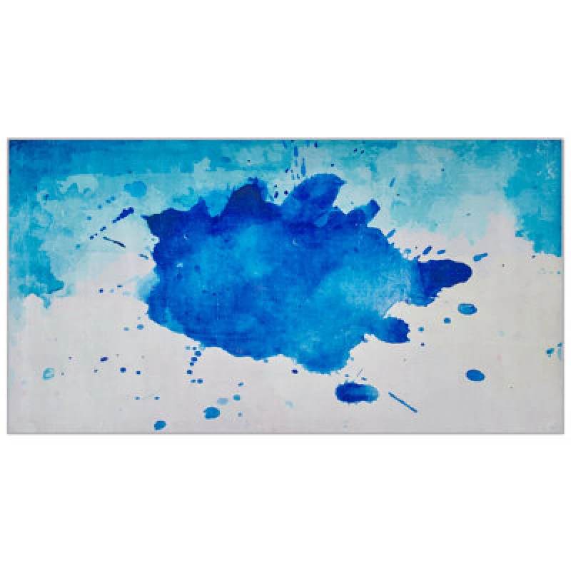 Image of Beliani Rug Odalar Blue 80 X 150 Cm