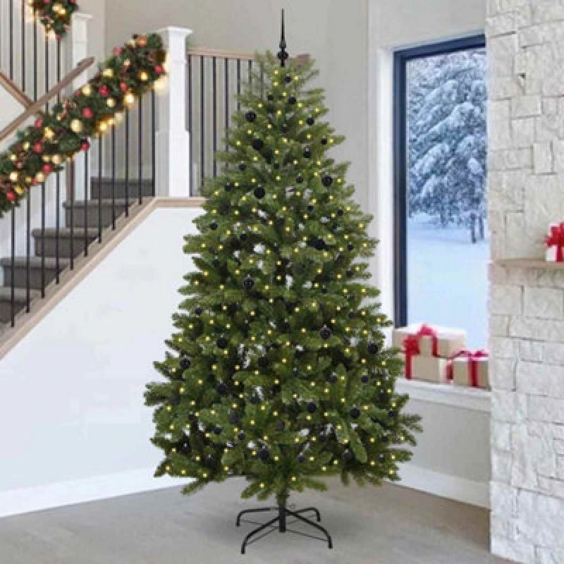 Image of Vidaxl Artificial Christmas Tree Green 270 Cm Pvc And Metal