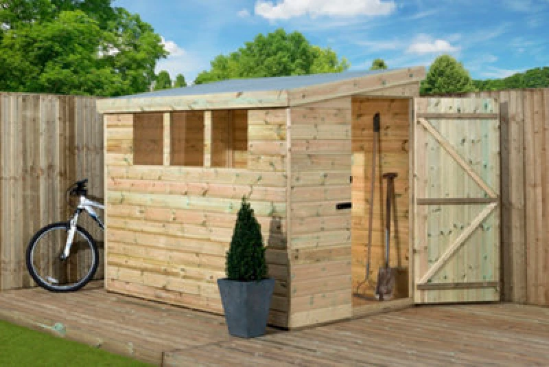 Image of Empire Sheds Empire 3000 Pent 9X7 Pressure Treated Tongue And Groove Wooden Garden Shed Door Right Side Panel (9' X 7' / 9ft X 7ft) (9X7)
