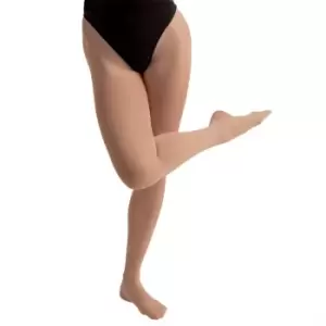 Image of Silky Childrens Girls Dance Essential Full Foot Tights (1 Pair) (11-13 Years) (Tan)