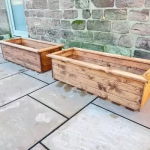 Image of Charles Taylor 2 Piece Large Trough Set, Brown