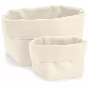 Image of Westford Mill Reversible Canvas Organiser (M) (Natural) - Natural
