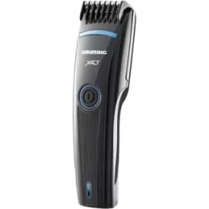 image of Grundig MC3340 Hair clipper, Beard trimmer Washable Black (glossy), Blue