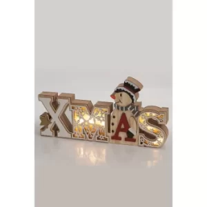 Image of Battery Powered Wooden XMAS Display