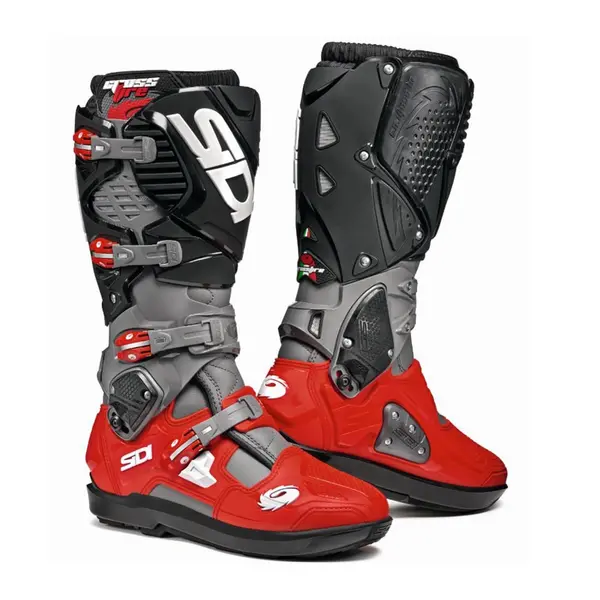 Image of Sidi Crossfire 3 SRS MX Boots Grey Red Black Size 44