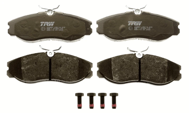 Image of TRW GDB1113 Brake pad set not prepared for wear warning indicator, with brake caliper screws Brake Pad Set,disc brake (402)