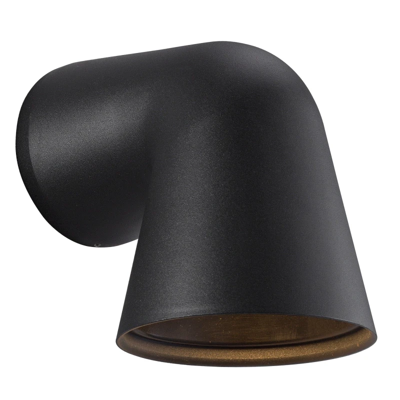 Image of Nordlux Front Outdoor Wall Light Black Aluminium Solar GU10 Sensor Weatherproof - Mains Powered, IP44 Black Unisex