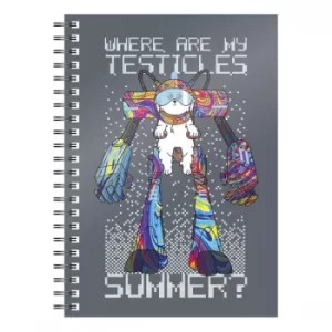 Image of Rick & Morty Notebook Where Are My Testicles