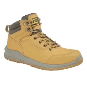Image of Grafters Mens Action Nubuck Safety Ankle Boots (10 UK) (Honey)