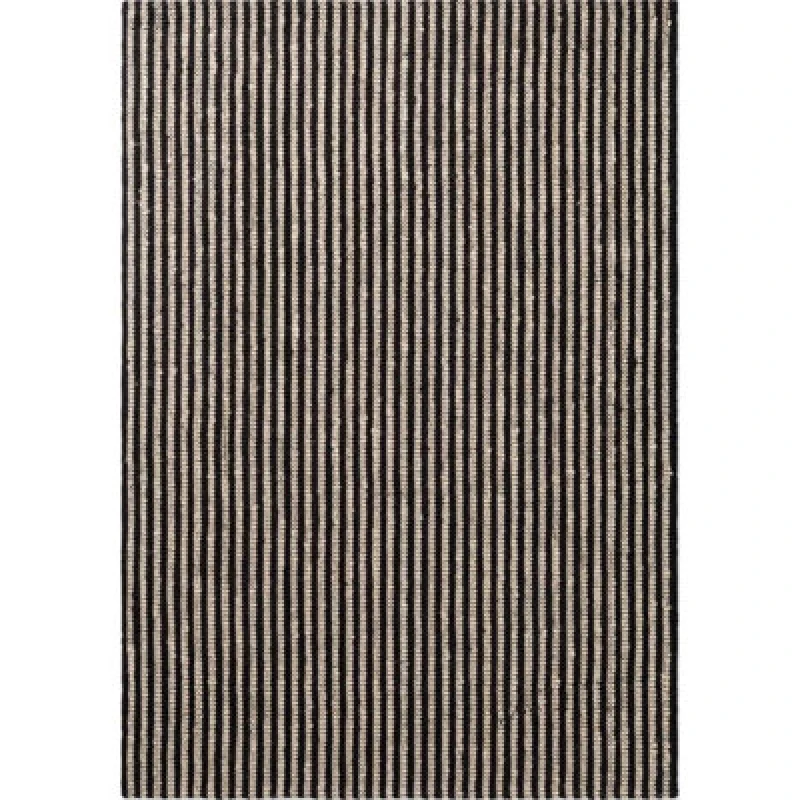 Image of The Rugs Ebony Jute Rug And Runner Hand Woven Natural Fibre Striped 10mm Pile In Cream