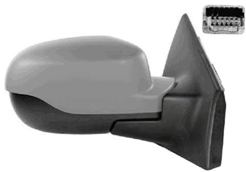 Image of VAN WEZEL 4333818 Wing mirror * HAGUS * Right, with temperature sensor, primed Outside Mirror (50)