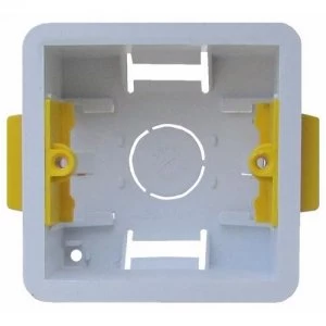 ESR 1 Gang 35mm Single Dry Lining Plasterboard Wall Mounting Back Box