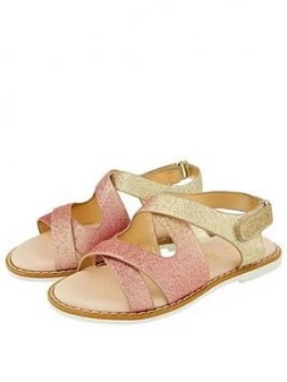 Image of Monsoon Girls Ombre Glitter Mariah Comfort Sandal - Gold