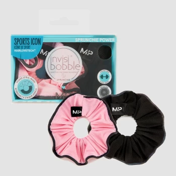 Image of MP X Invisibobble Power Sprunchie - Black/Mauve - 2 PACK