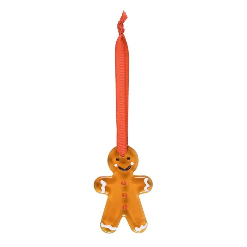 Image of Something Different Something Different Glass Gingerbread Man Hanging Ornament (Pack of 20) in Gold Gold One Size Unisex 5063806402572