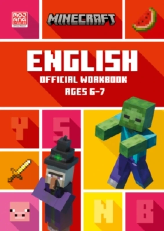 Image of Collins KS1 Minecraft English Ages 6-7 Book Multi unisex