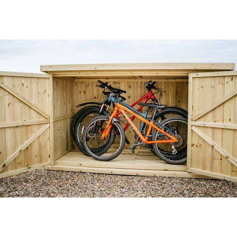 Image of Buttercup Farm Chipping Bike Store Large - Timber - L113 x W227 x H127cm in Brown Brown Unisex