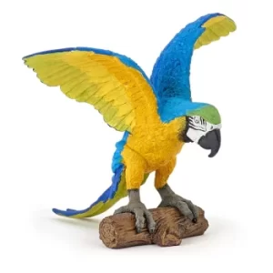 PAPO Wild Animal Kingdom Blue Ara Parrot Toy Figure, Three Years or Above, Multi-colour (50235)